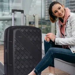 Polo Class Unisex Set Of 3 Textured Hard Sided Large Medium Cabin Trolley Bags-12