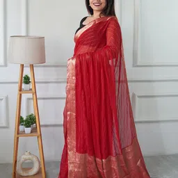 KAYOMMI Striped Zari Saree-picture-26