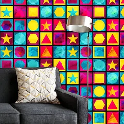 ArtzFolio Printed UV-Resistant Anti-Bacterial Grunge Game Pattern Peel & Stick Wallpaper-image-63