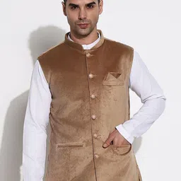 SHOWOFF Velvet Nehru Jacket-picture-11