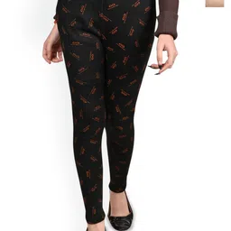 BAESD Girls Pack Of 2 Printed Ankle Length Super Warm Leggings-picture-3