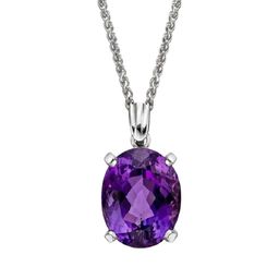 GenZcomplex Purple Brass Amethyst Silver-Plated Pendant-image-78