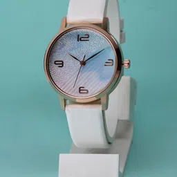 VIRAKTI Women Brass Embellished Dial & Leather Straps Analogue Watch F-72-WHITE-A-image-77