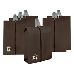 Kuber Industries Brown 6 Pieces Shoes Organisers-54