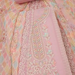 Soch Printed Organza Unstitched Dress Material-picture-22