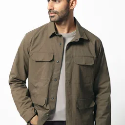 RARE RABBIT Men Feliu Tailored Fit Spread Collar Jacket-49