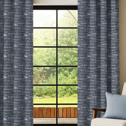 CASABLEU Grey Set of 2 Long Door Curtain-17