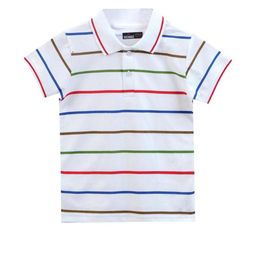 Dechado Boys Striped Polo Collar T-shirt-image-75