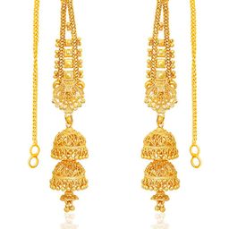 Raj And Deb Gold-Plated Drop Earrings-image-47