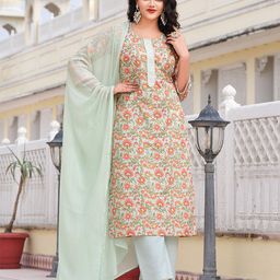 Moda Rapido Floral Printed Kurta with Trouser & Dupatta-picture-21