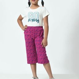 BAESD Girls Printed Cotton Capris-image-72