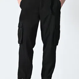 OWL MINK Men Cotton Smart High-Rise Cargos Trousers-image-77