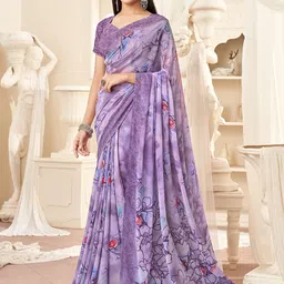 LeeliPeeri Designer Floral Poly Georgette Saree-picture-24
