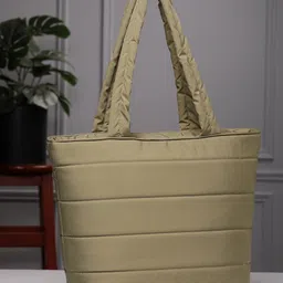 Anekaant Striped Shopper Handheld Bag With Quilted-6