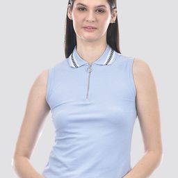 CAMLA Skinny Fit Polo Collar Pure Cotton T-shirt-image-37