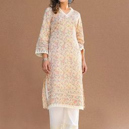 Varanga Women Floral Printed Daily Cotton Straight Kurta-picture-23