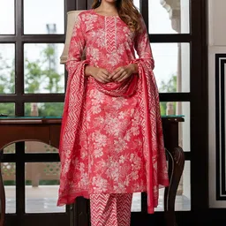 KALINI Printed Pure Cotton Kurta Set-picture-14