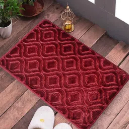 Myntra Elegant Homes Maroon Geometric Design Anti Skid Door Mat-image-46