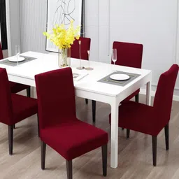 GIFTS ISLAND Set Of 6 Maroon Chair Covers-image-20