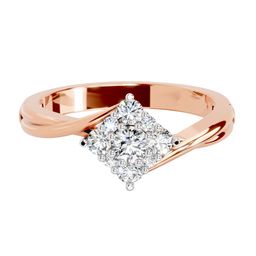 Sparkles 14KT Rose Gold Diamond Studded Round Shape Ring - 3.39 g-image-51