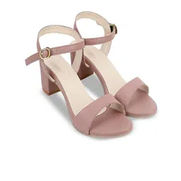 SKOLL Block Heel Sandals with Buckles-17