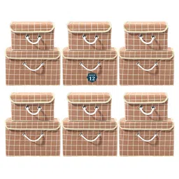 Kuber Industries Brown Set of 6 Reusable Drawer Organiser Organisers-38