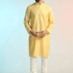Prakatha Men Embroidered Regular Kurta with Trousers-20