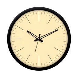 RANDOM Black & Yellow Printed Contemporary Wall Clock-26