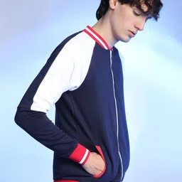 Campus Sutra Men Solid Lightweight Open Front Jacket image 3