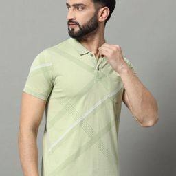 OGEN Men Printed Polo Collar Pockets T-shirt-image-16