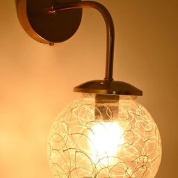 1ST TIME White & Black Printed Glass Spherical Shaped Wall Lamp-picture-12