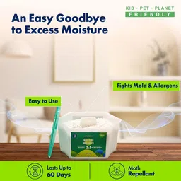 Absorbia Set of 2 Premium Moisture Absorber, 2 in 1 Dehumidifier With Moth Repellent image 4