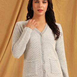 Cayman Women Cable Knit Woollen Cardigan-29