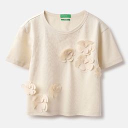 United Colors of Benetton Girls Pure Cotton Applique Boxy T-shirt-picture-30