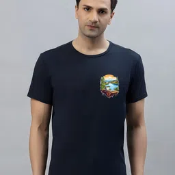 SZN Men Printed Raw Edge T-shirt-picture-12