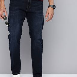 Mufti Men Loose Straight Fit Light Fade Stretchable Jeans-picture-35