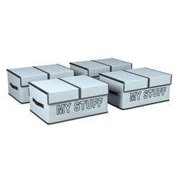 Kuber Industries Grey Set of 4 Regular Multi-Utility Organisers-8