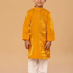 The Mini Trunk Boys Beads And Stones Mandarin Collar Kurta With Trousers-picture-45