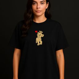 Anikmart Women Simba Dri-FIT Graphic Printed Round Neck Cotton Oversized T-shirt-picture-24