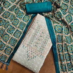 Ishin Embroidered Unstitched Dress Material-image-76