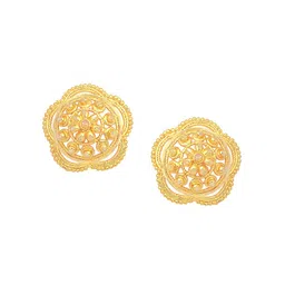 DIVASTRI Gold-Plated Floral Shaped Studs-image-92