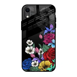 QRIOH Floral Printed iPhone XR Back Case Mobile Accessories-36