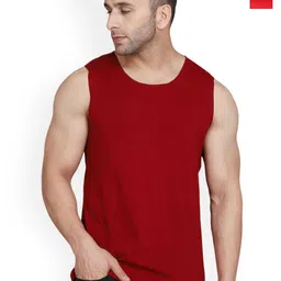 SLOWLORIS Pack Of 2 Bio-Wash Combed Cotton Gym Vests-picture-11