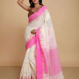 WoodenTant Ethnic Motifs Silk Cotton Saree-picture-15