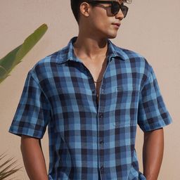 HIGHLANDER Men Checked Casual Shirt-image-40