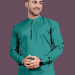 VORTEX Men Mandairan Coller Kurta-image-46