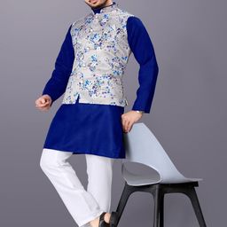 PulseIQ Men Regular Kurta with Pyjamas image 4
