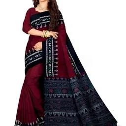 TITHI SAREES Floral Pure Cotton Sambalpuri Saree-picture-3