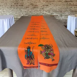 GEJUFF Jai Shree Ram Pataka - Printed Satin Blend Scarf for Men & Women Rectangle Body Flag-image-59