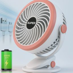 Luranol 4000mAh Rechargeable Clip Desk Mini Fan, Portable Table Fan,USB Fan,Clooing Fan Mini Handheld Fan, Portable Fan USB Rechargeable, Small Pocket Fan USB Fan-19
